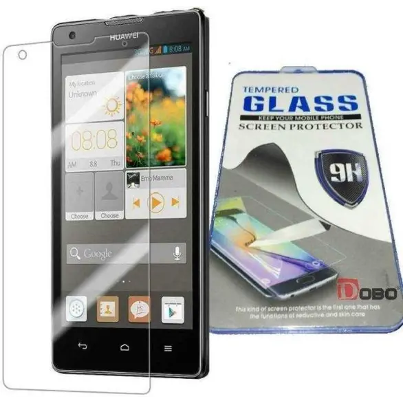 Anti-Blasen-Displayschutz aus gehärtetem Glas für Huawei Ascend G700