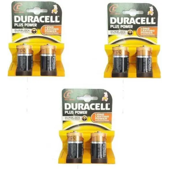 3 Packungen 6 Batterien C Half Duracell LR14 Taschenlampe mit langer Lebensdauer