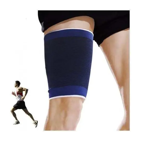 2 x elastische Oberschenkelband-Schutzbandage Beinwärmer Sport Männer Frauen