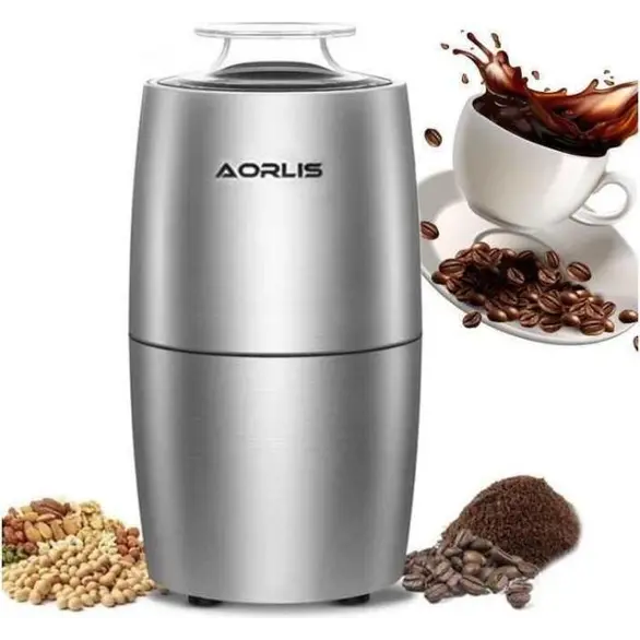 Elektrische Kaffeemühle Spices Pepper Nuts 200W Kapazität 50gr Stahlklingen Home
