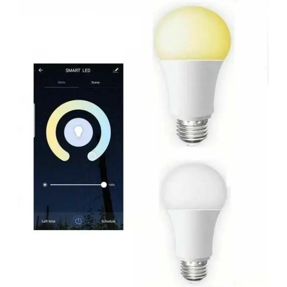 Led-lampe e27 intelligente lampe wifi steuerung 12 watt warmes kaltes licht app