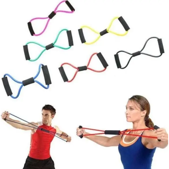 Widerstandsband-Expander, Fitnessband, Bauchmuskeln, elastische Schlauchform 8