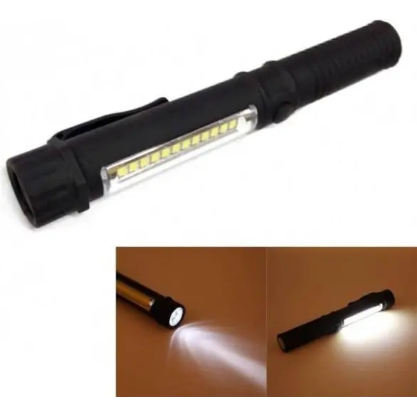 LED-Taschenlampe cob weißes Licht Arbeitslampe Werkstatt Garage Batterien...