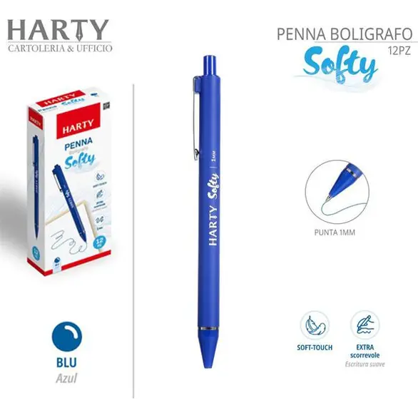 12x Softy-Kugelschreiber 1 mm Spitze verschiedene Farben Stift für Schule...