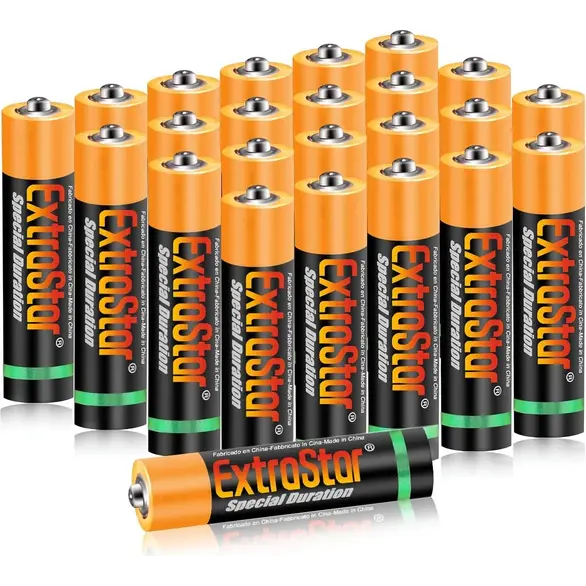 72x AAA-Batterien 1,5 V. 3 Packungen mit je 24 Extrastar R03-Batterien