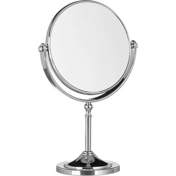 360° zweiseitig drehbarer Spiegelsockel mit Aluminiumbasis für Make-up (17.5cm)