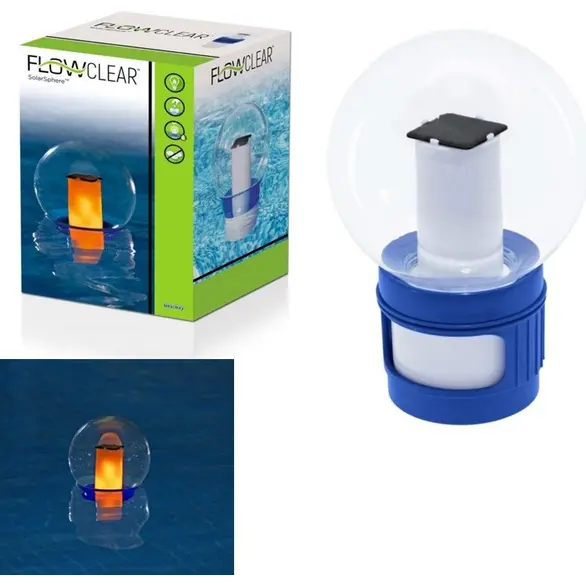 Chlortablettenspender für Schwimmbäder Dosierspender mit LED-Licht