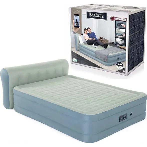 Luftmatratze FiberTech aufblasbares Bett Doppelmatratze 229 x 152 x 43 cm