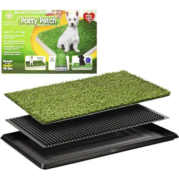 Maxi saugfähige Einstreu für Hundewelpen mit synthetischem Gras den Hausgarten