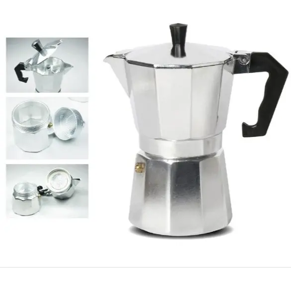 Moka-Kaffeemaschine aus Aluminium, Espressomaschine für 2 bis 12 Tassen (2...