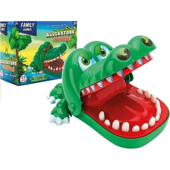 Brettspiel für Familien, Krokodil-Alligator-Box, ab 3 Jahren