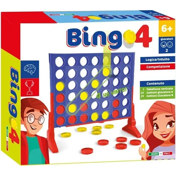 Machen Sie vier Online-Brettspiel-Bingo 4 für Kinder ab 6 Jahren