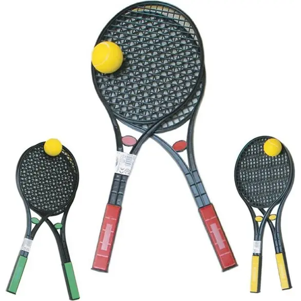 Set Paar Tennisschläger mit Ball Kinder Erwachsene farbig 2 Spieler