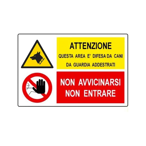 12x „Achtung + Betreten verboten“-Schild 20x30 cm aus PVC-Gefahrenschild