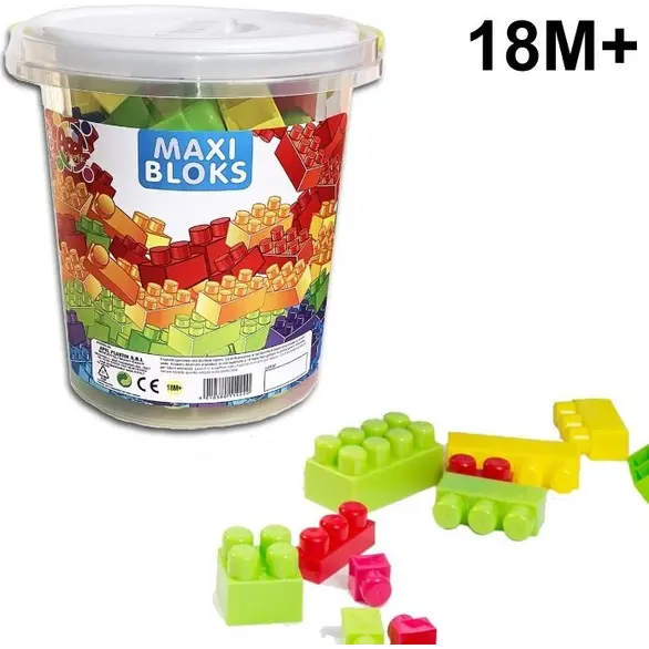 Spiel mit farbigen Blöcken für Kinder Maxi Constructions-Spielzeug