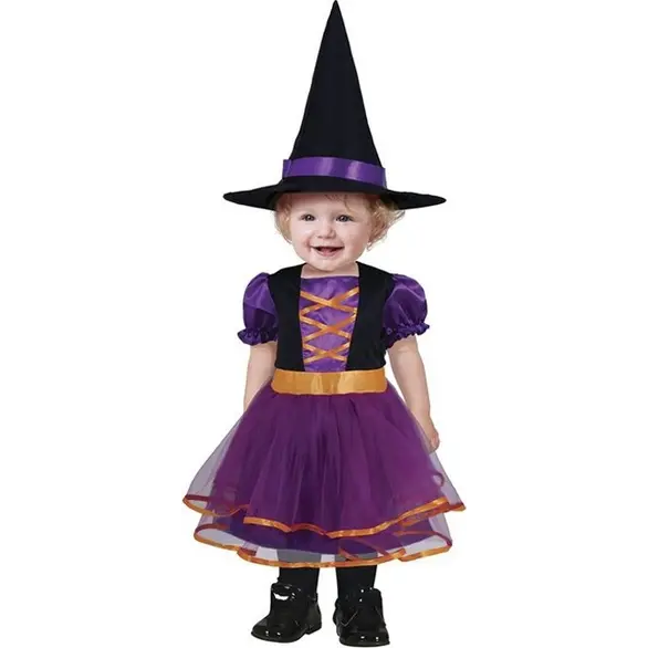 Halloween-Karneval-Hexe-Verkleidungskostüm für Mädchen von 12-24 Monate...