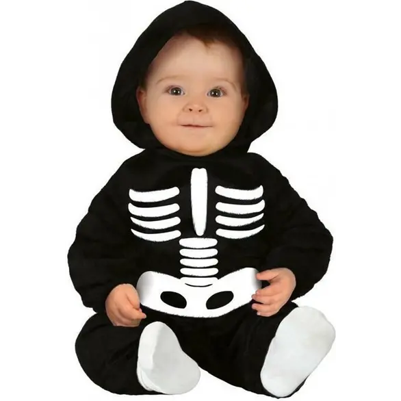 Skelettkostüm Karneval Halloween Outfit für Neugeborenes Baby 6-24 Skelett...