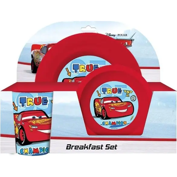 3-teiliges Cars Babynahrungsset Teller Schüssel Tasse Mittagessen Frühstück