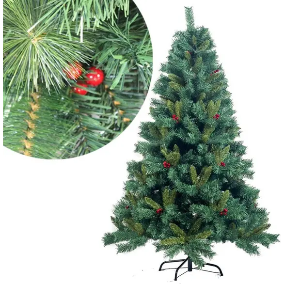 Superdicker künstlicher Weihnachtsbaum Beeren verschiedenen Größen (180 cm)
