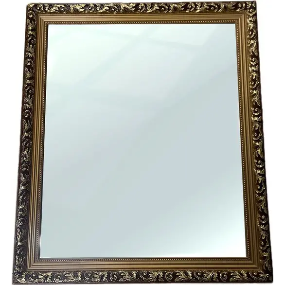Spiegel mit großem rechteckigem Rahmen im Vintage-Stil, 50x60 cm, dekorierter