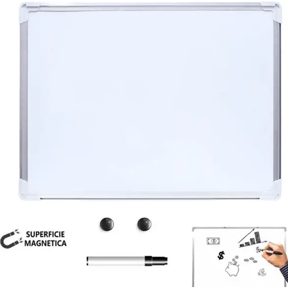 Magnetische Whiteboard-Wandtafel für Büro, löschbarer Marker (20x30 cm)