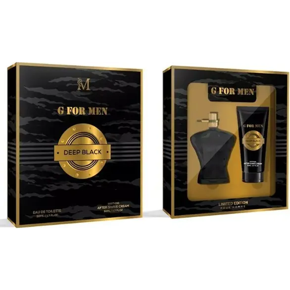 Herren-Geschenkbox G for Men Deep Black Parfüm 50 + Aftershave 50 ml