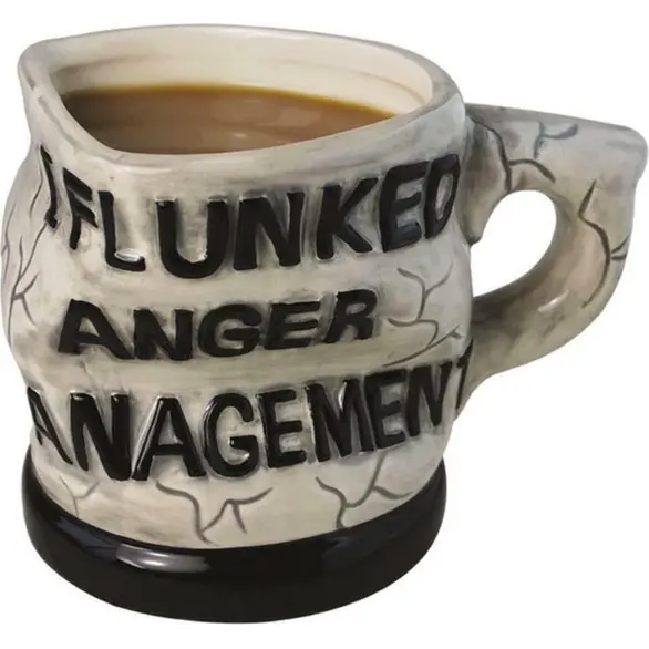 Zerknitterte Tasse „I Flunked Anger Management Anger Management“ aus Keramik...
