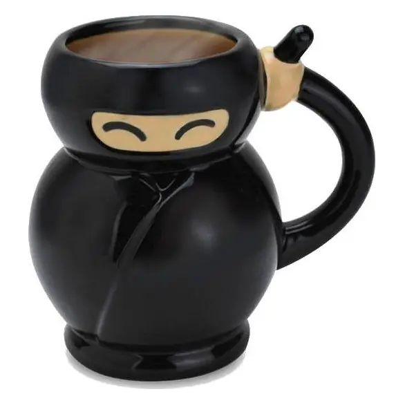 Schöne Porzellantasse in Form einer Ninja-Tasse als Geschenkidee für Milch,...