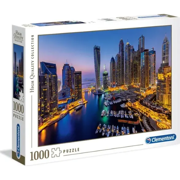 Puzzle 1000 Teile Panorama Skyline Dubai Wolkenkratzer Gebäude Meer 69x50 cm