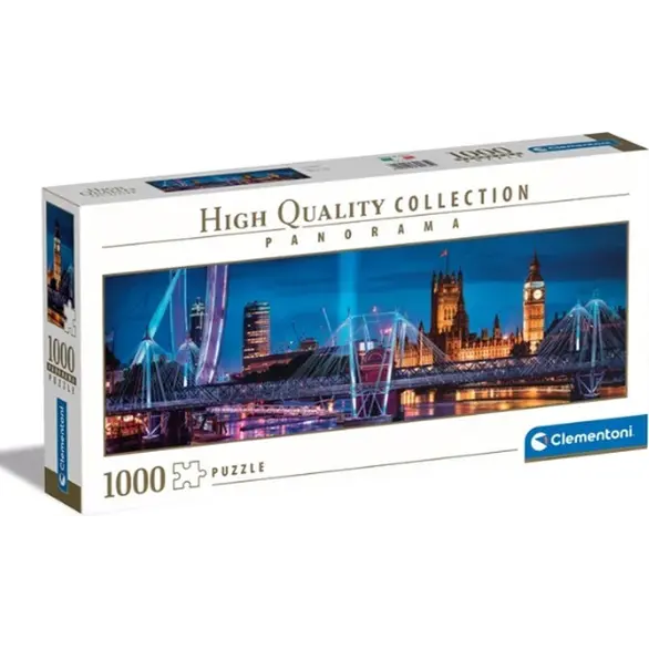Puzzle 1000 Teile Panorama London Skyline London Big Ben 14 Jahre+ 98x33 cm