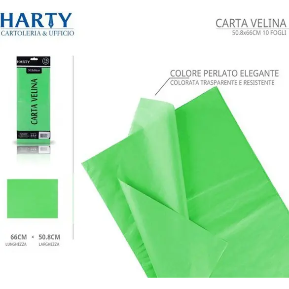 120x Blatt farbiges Seidenpapier 50,8x66cm Verpackungsfüllschutz (Fluogrün)