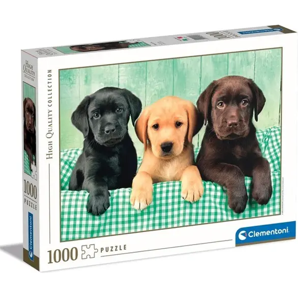 Puzzle 1000 Teile Drei Labradore Kleine Hunde Welpen Tiere 69x50 cm 10 Jahre+