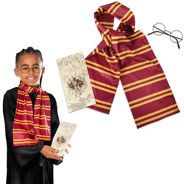 Harry Potter Karnevalskostüm Brille Schal Karte Gryffindor Kinder 5+