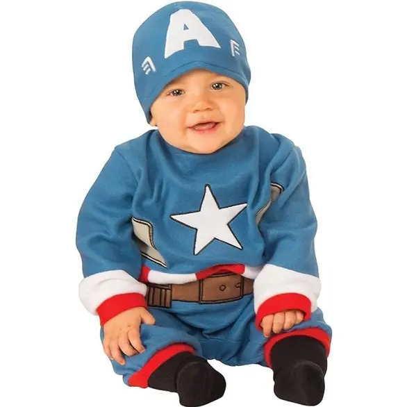 Karnevalskostüm Captain America Marvel Superheld Neugeborene 0-6 Monate