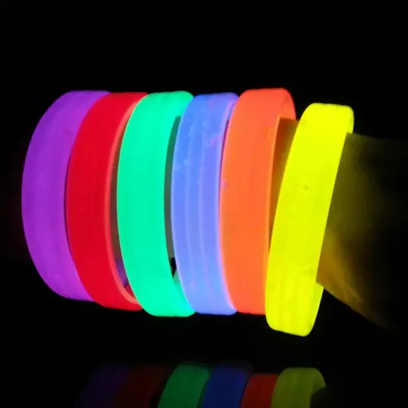 5x Maxi-Leuchtarmbänder, Sternenlicht-Fluoreszenz-Disco-Armbänder