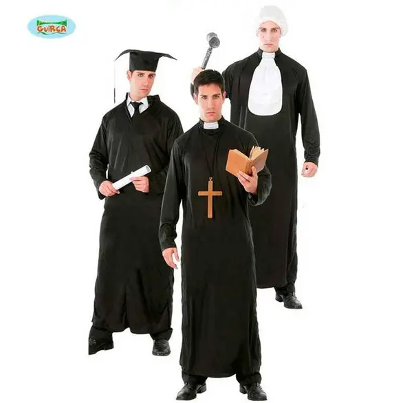 Karnevalskostüm religiöse Männer Tunika Richter Priester Absolvent Größe M/L (L)