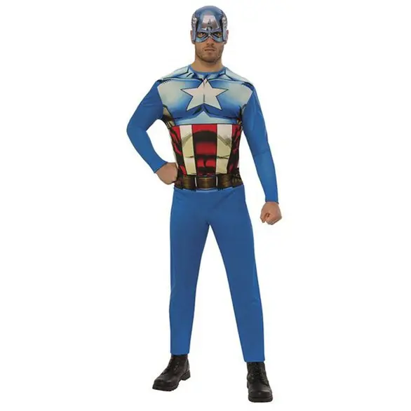 Captain America Karnevalskostüm für Erwachsene, Kapitän Steve Rogers, Größe M