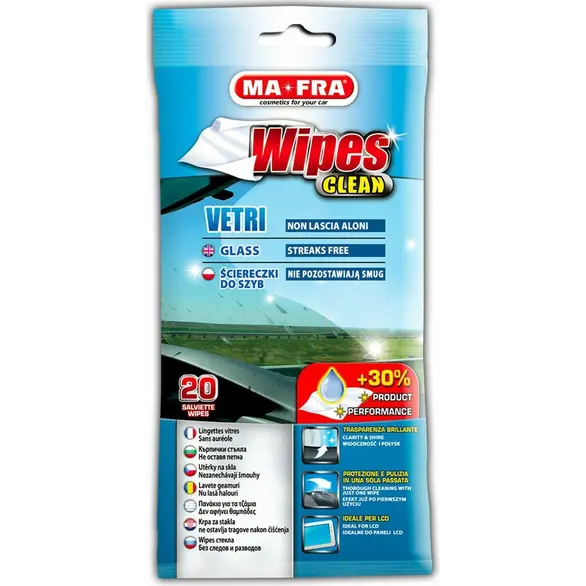 MA-FRA WIPES 20 Autoscheiben-Reinigungstücher Wipes Clean Einwegtücher