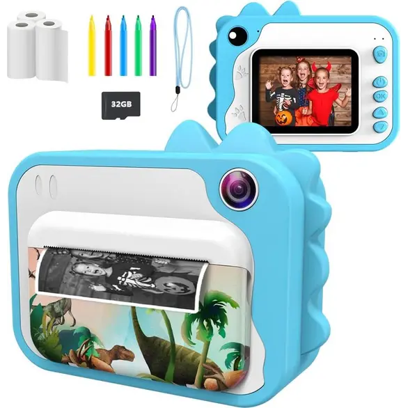 Digitalkamera für Kinder, Sofortbildkamera 32 GB