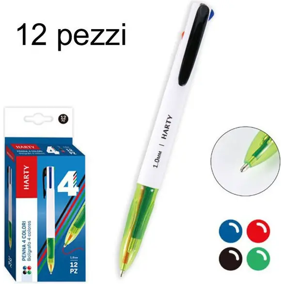 12 Stück Kugelschreiber, 4 Farben, Frühlingsdesign, einziehbar, mehrfarbig,...