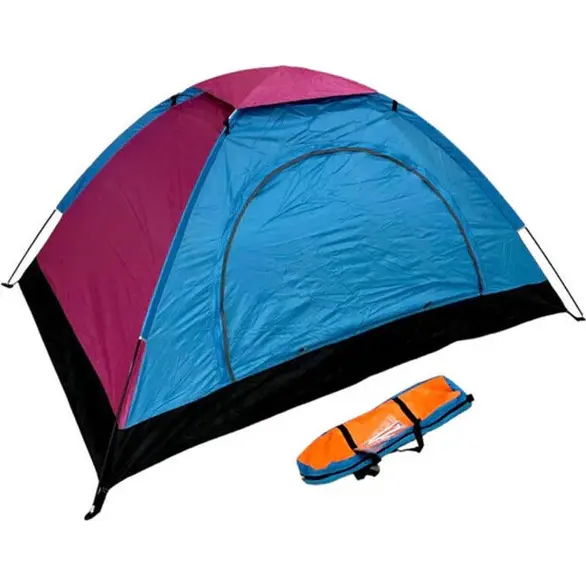 Campingzelt 200x100x100 cm für 2 Personen mit mehrfarbigem Reißverschluss