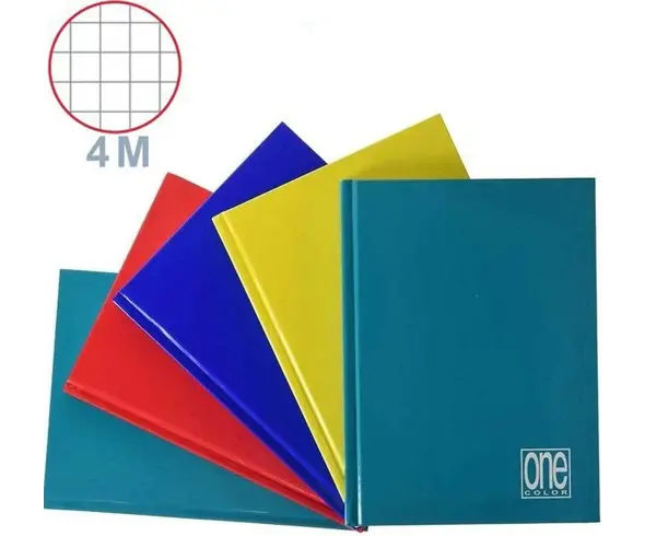 5x A5-Notizbücher mit festem Einband und quadratischen Linien, 4 m, 72 Blatt