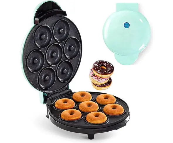 Elektrischer Donut-Maker, 7 Mini-Formen, antihaftbeschichtet, für süße...
