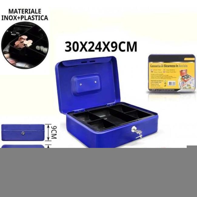 Sicherheitsbox mit Münzfach und 2 Schlüsseln 30x24x9 cm 3