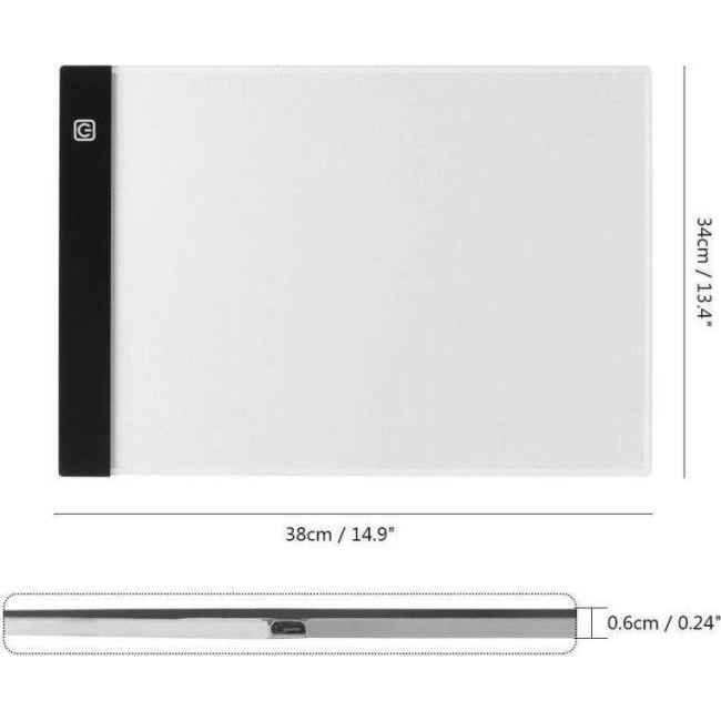 Leuchttafel Zeichenpapier A4 Leuchttafel Tafel USB-Kabel LED 5