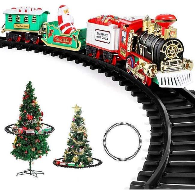 Weihnachtszug Baum Elektrozug Schlitten Weihnachtsmann Lokomotive Dekoration...