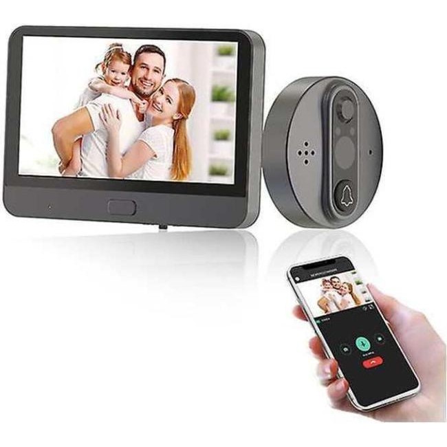 Tuya Guckloch Smart WiFi mit LCD-Monitor 2 MP Farb-Smart-Kamera Tür des Hauses