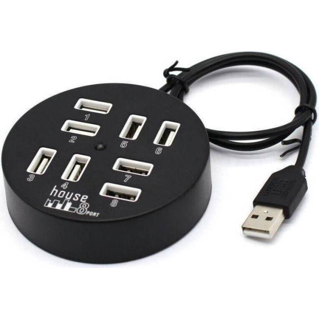 HUB 8 USB-Anschlüsse Stromversorgung USB-Stick-Anschluss LED-Multiplikator 60...