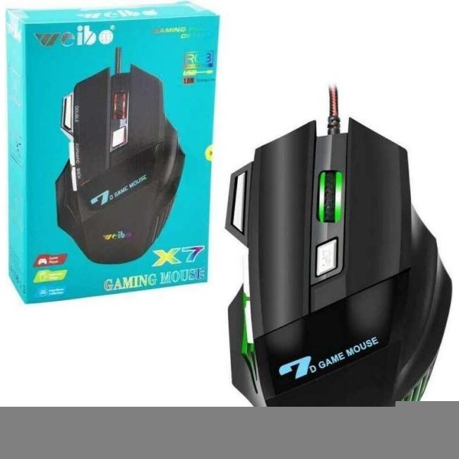 X7 Kabelgebundene Gaming-Maus 3600 DPI Beleuchtete RGB-LED 1,8 M USB-PC-Gaming