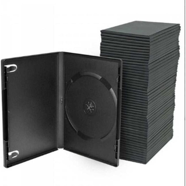 10 leere schwarze Einzel-CD-DVD-Hüllen, 14-mm-Hülle